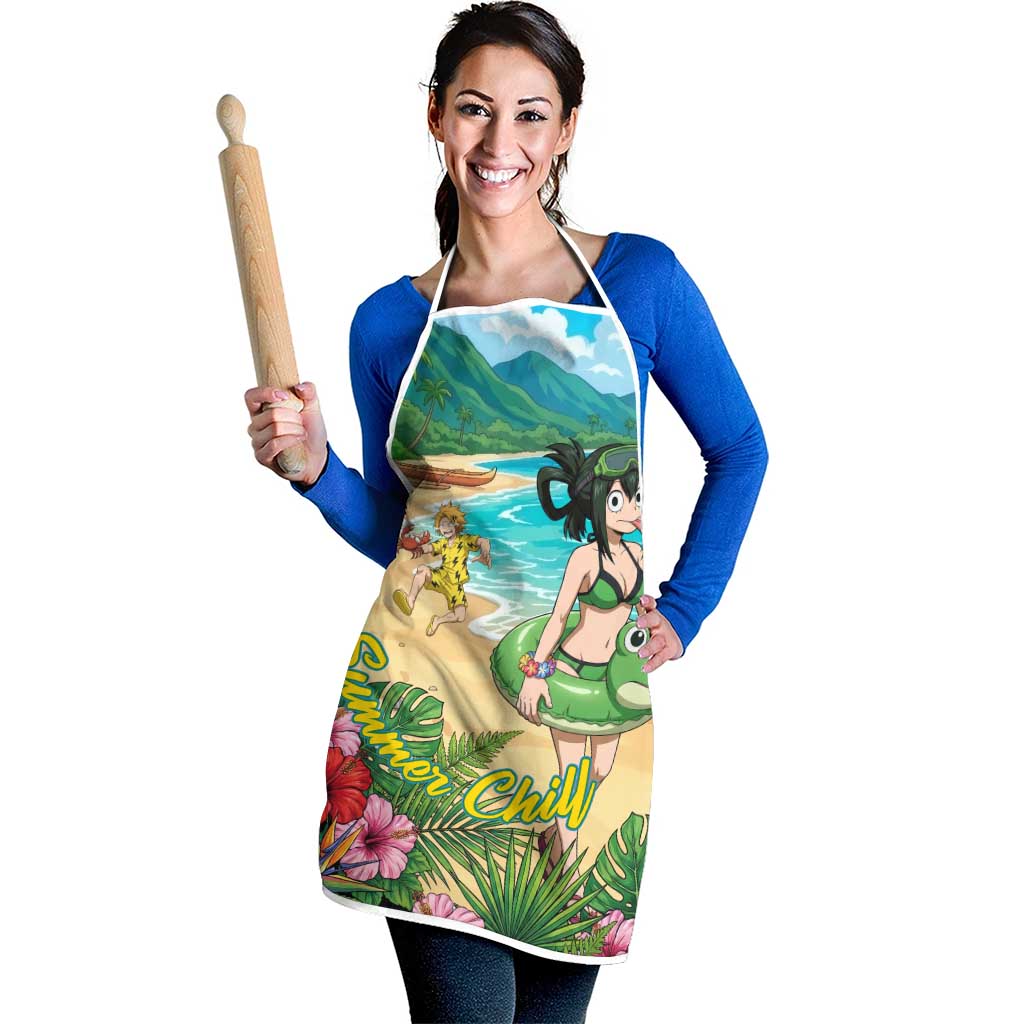 Tsuyu Asui Summer Chill Apron Tropical Anime Vacation Art