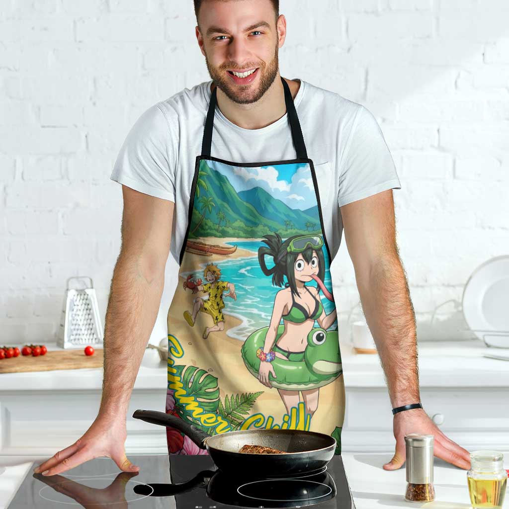 Tsuyu Asui Summer Chill Apron Tropical Anime Vacation Art
