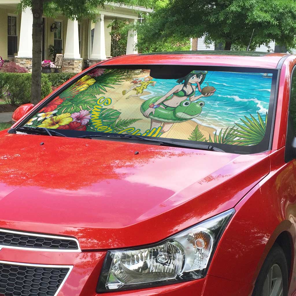 Tsuyu Asui Summer Chill Auto Sun Shade Tropical Anime Vacation Art