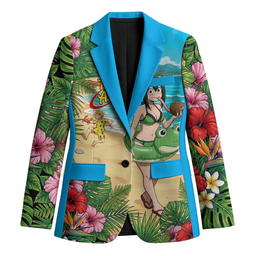 Tsuyu Asui Summer Chill Blazer Tropical Anime Vacation Art