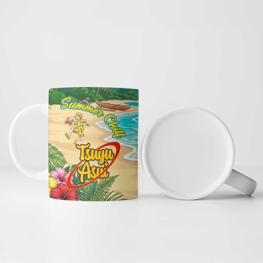 Tsuyu Asui Summer Chill Ceramic Mug Tropical Anime Vacation Art