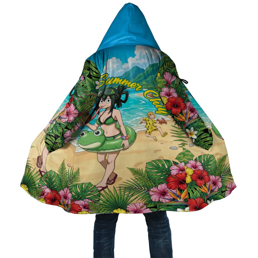 Tsuyu Asui Summer Chill Cloak Tropical Anime Vacation Art