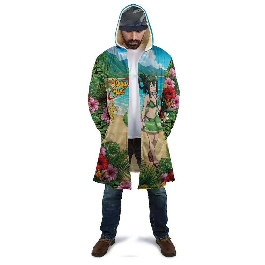 Tsuyu Asui Summer Chill Cloak Tropical Anime Vacation Art