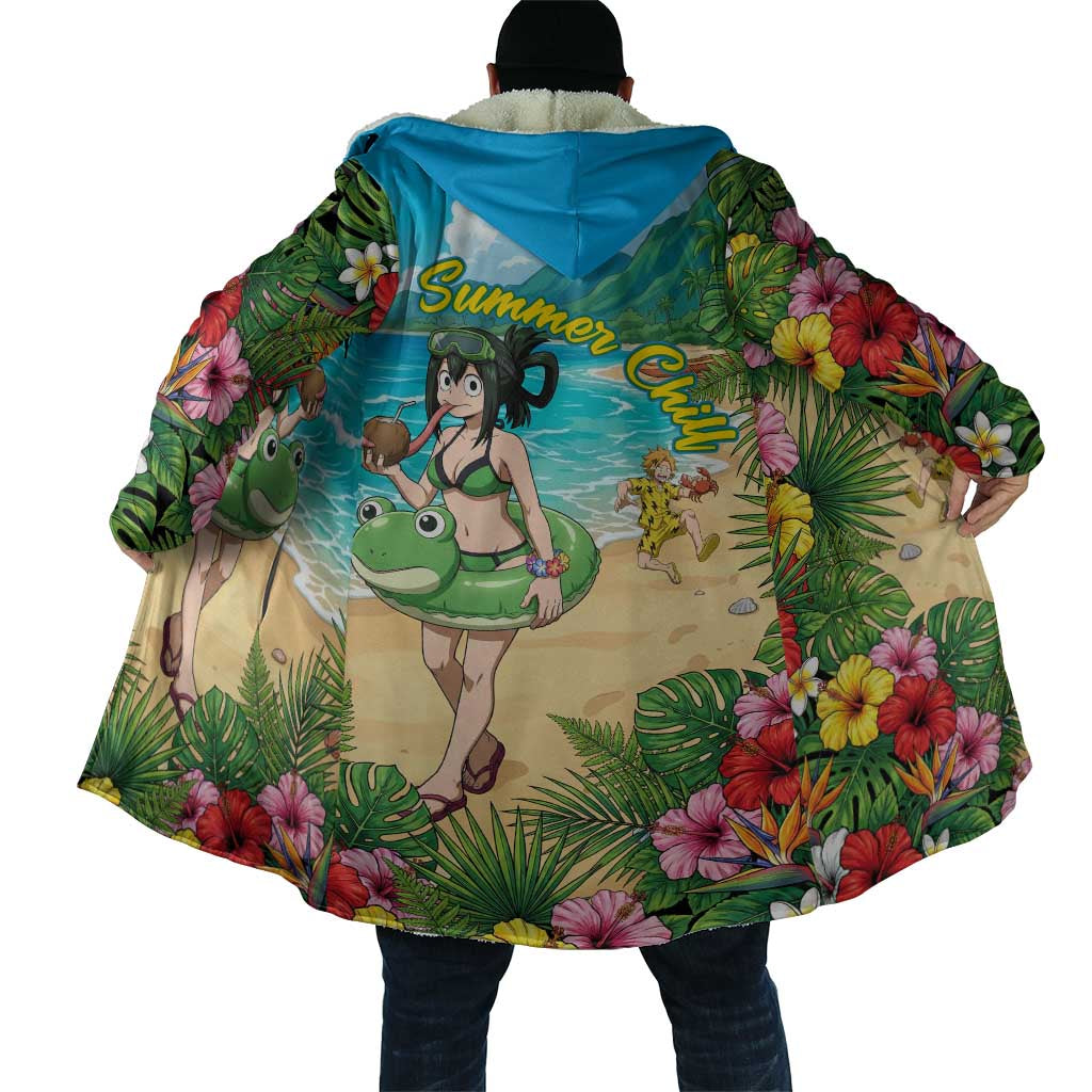 Tsuyu Asui Summer Chill Cloak Tropical Anime Vacation Art