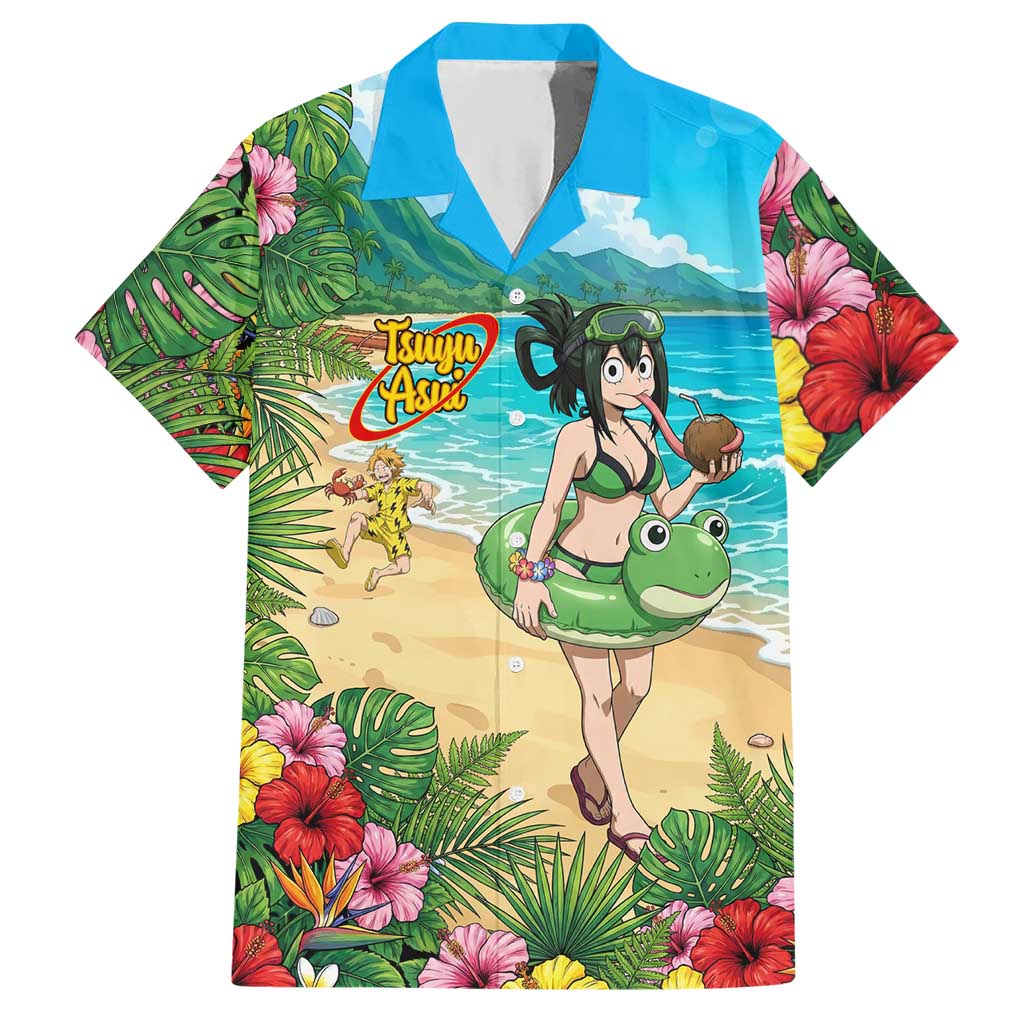Tsuyu Asui Summer Chill Hawaiian Shirt Tropical Anime Vacation Art