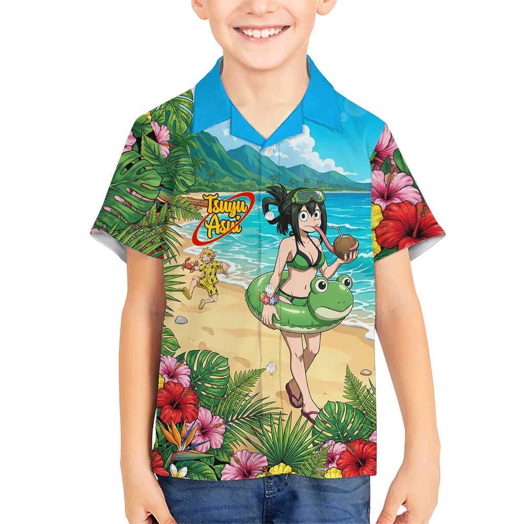 Tsuyu Asui Summer Chill Hawaiian Shirt Tropical Anime Vacation Art