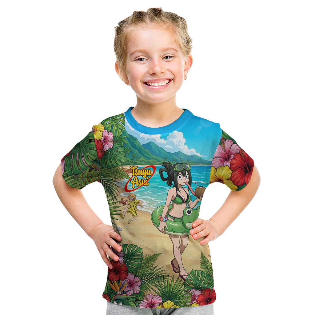 Tsuyu Asui Summer Chill Kid T Shirt Tropical Anime Vacation Art