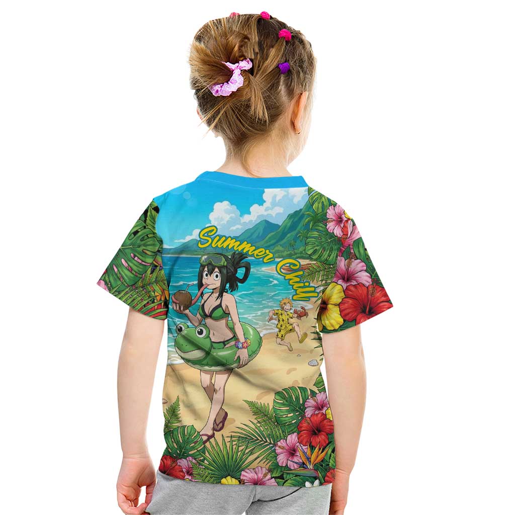 Tsuyu Asui Summer Chill Kid T Shirt Tropical Anime Vacation Art