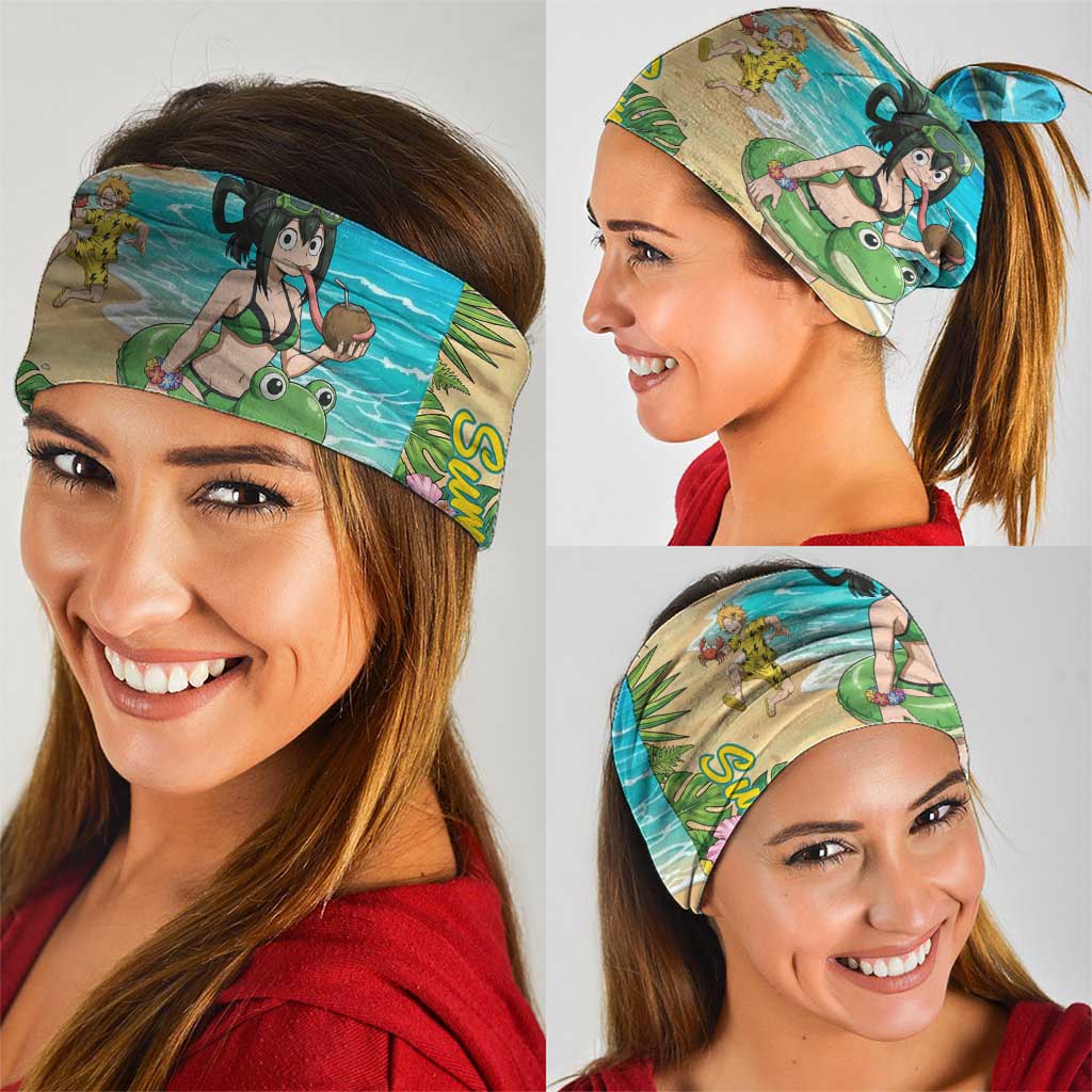 Tsuyu Asui Summer Chill Neck Gaiter Tropical Anime Vacation Art