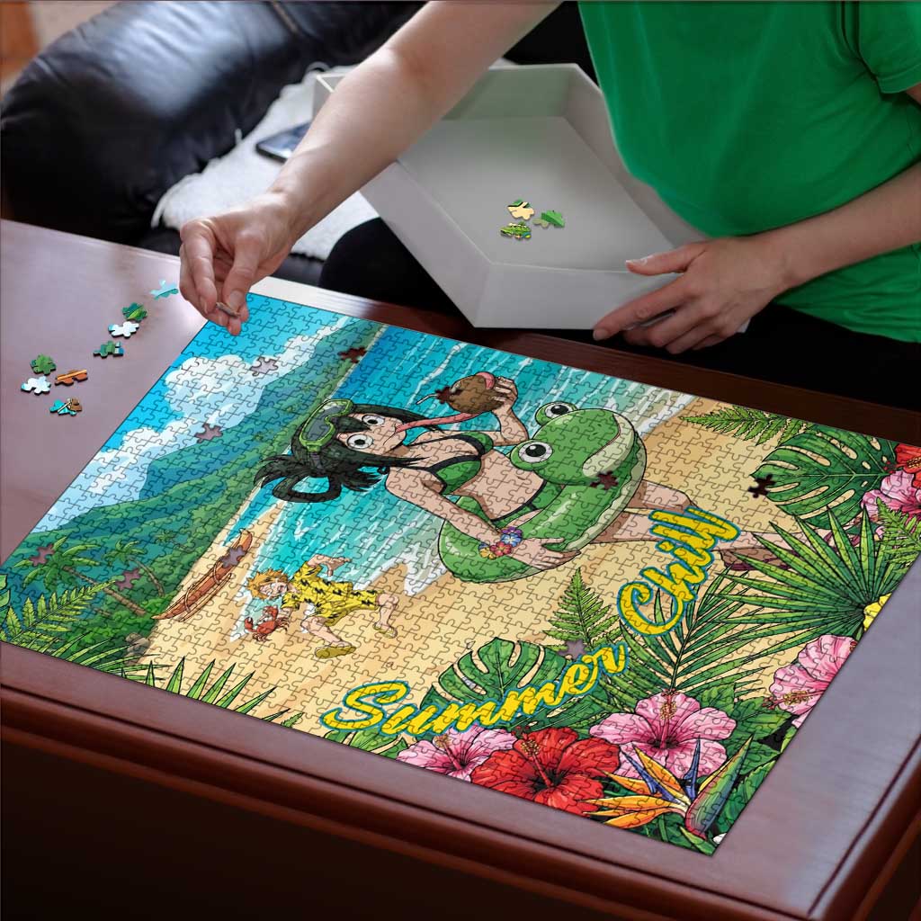 Tsuyu Asui Summer Chill Puzzle Tropical Anime Vacation Art