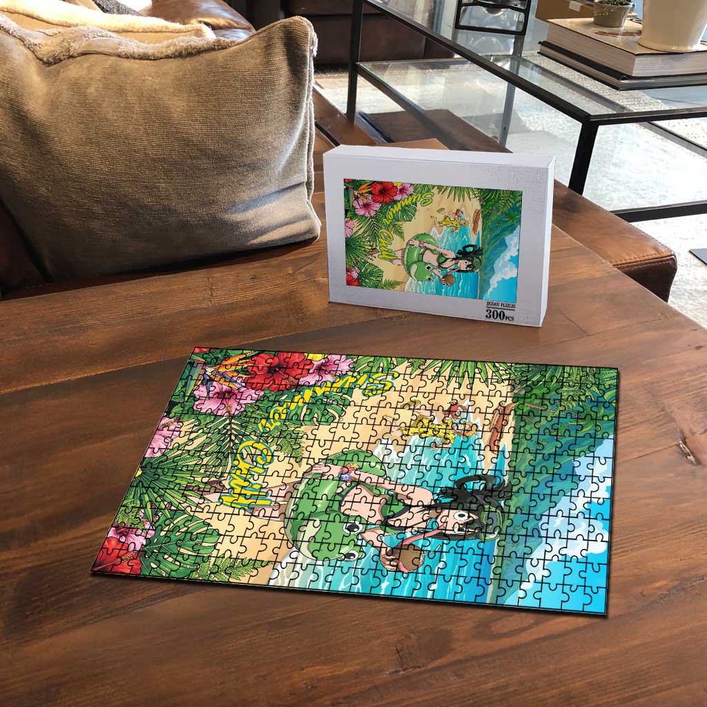 Tsuyu Asui Summer Chill Puzzle Tropical Anime Vacation Art