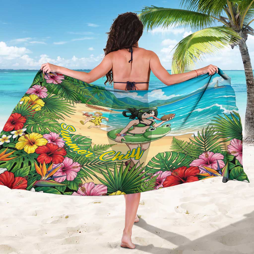 Tsuyu Asui Summer Chill Sarong Tropical Anime Vacation Art