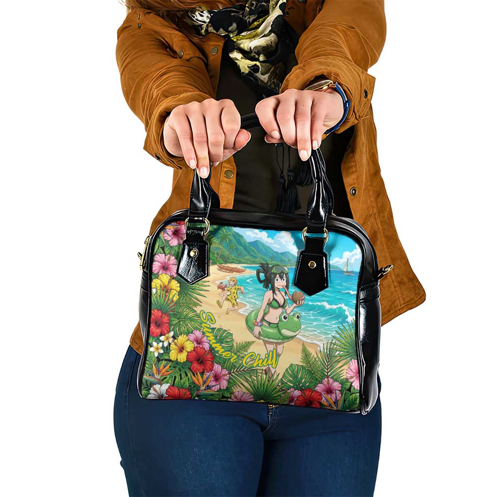 Tsuyu Asui Summer Chill Shoulder Handbag Tropical Anime Vacation Art