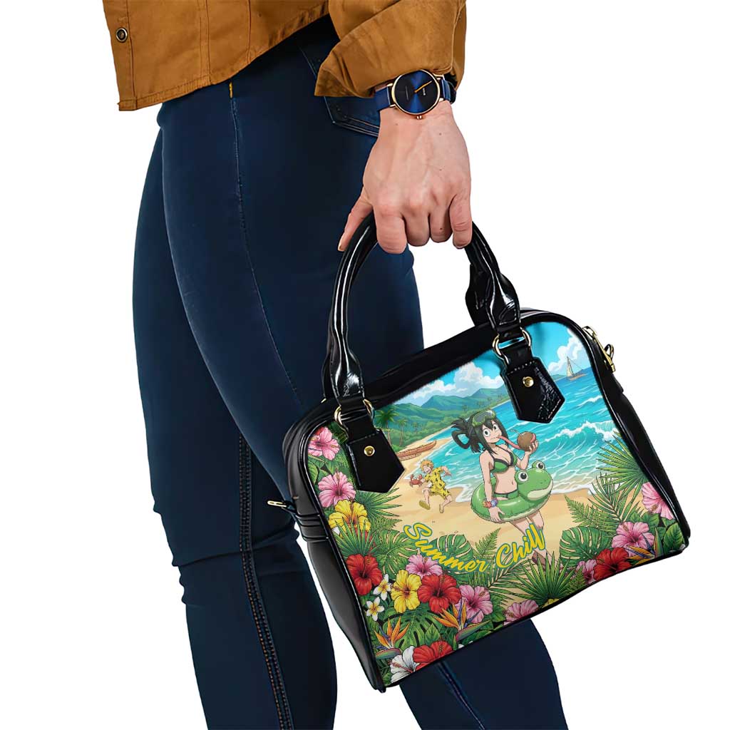Tsuyu Asui Summer Chill Shoulder Handbag Tropical Anime Vacation Art
