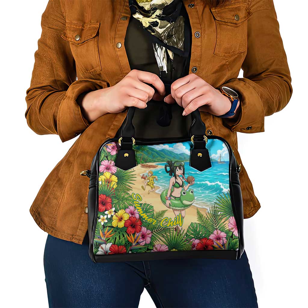 Tsuyu Asui Summer Chill Shoulder Handbag Tropical Anime Vacation Art