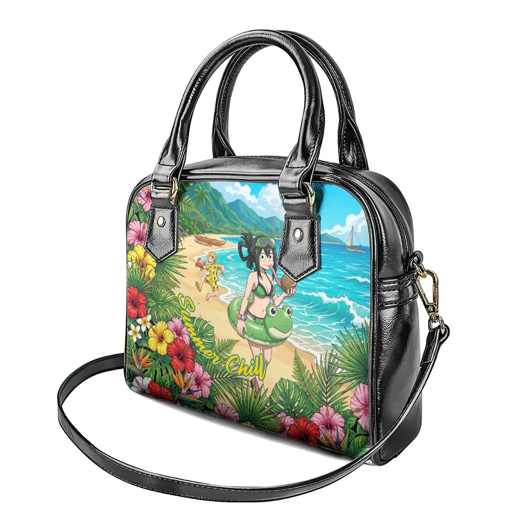Tsuyu Asui Summer Chill Shoulder Handbag Tropical Anime Vacation Art