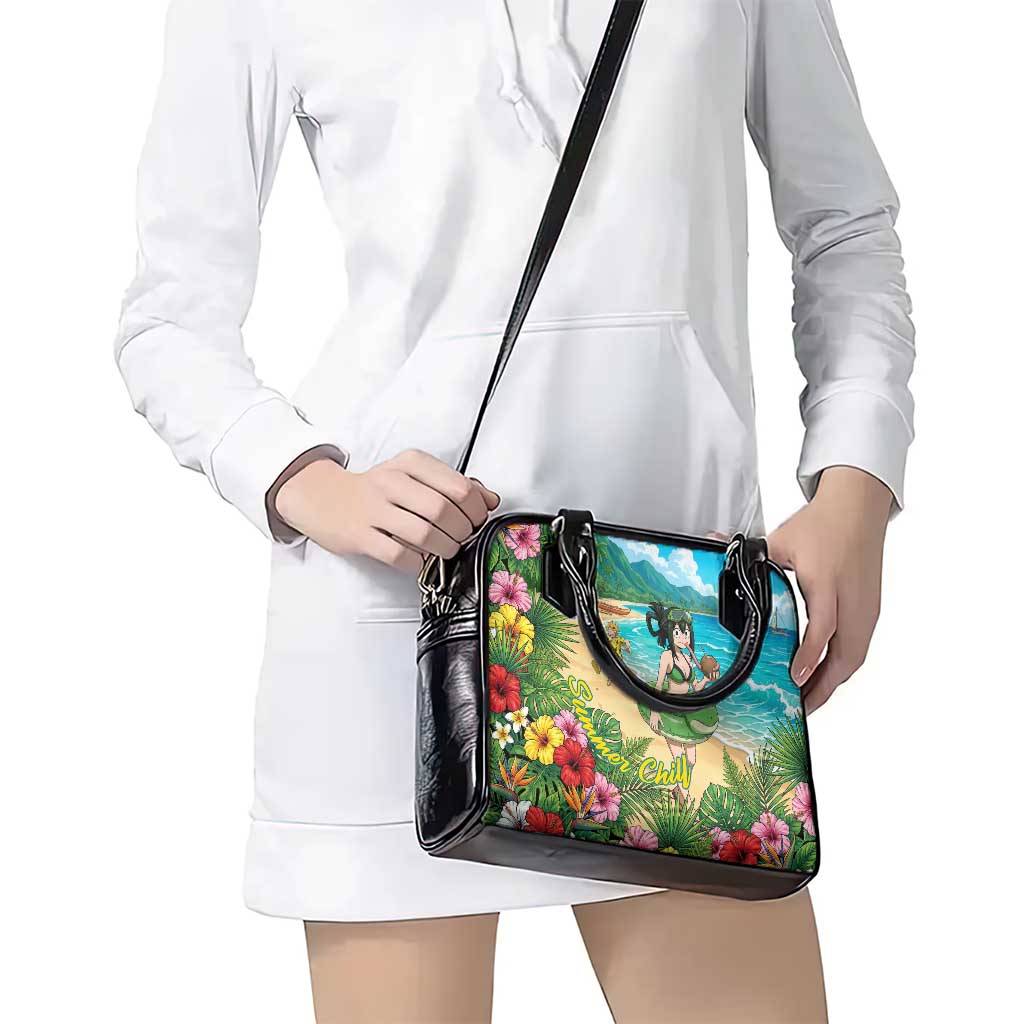 Tsuyu Asui Summer Chill Shoulder Handbag Tropical Anime Vacation Art