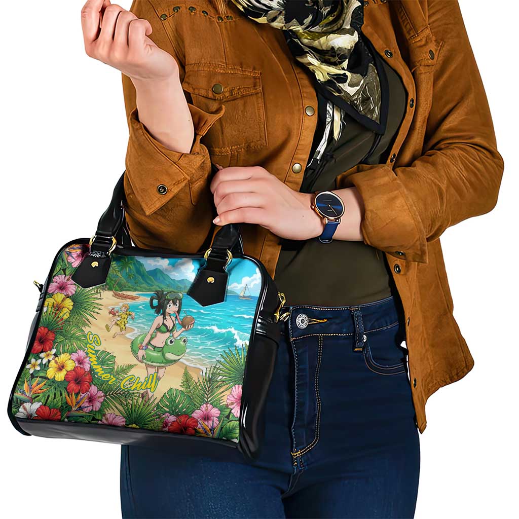 Tsuyu Asui Summer Chill Shoulder Handbag Tropical Anime Vacation Art