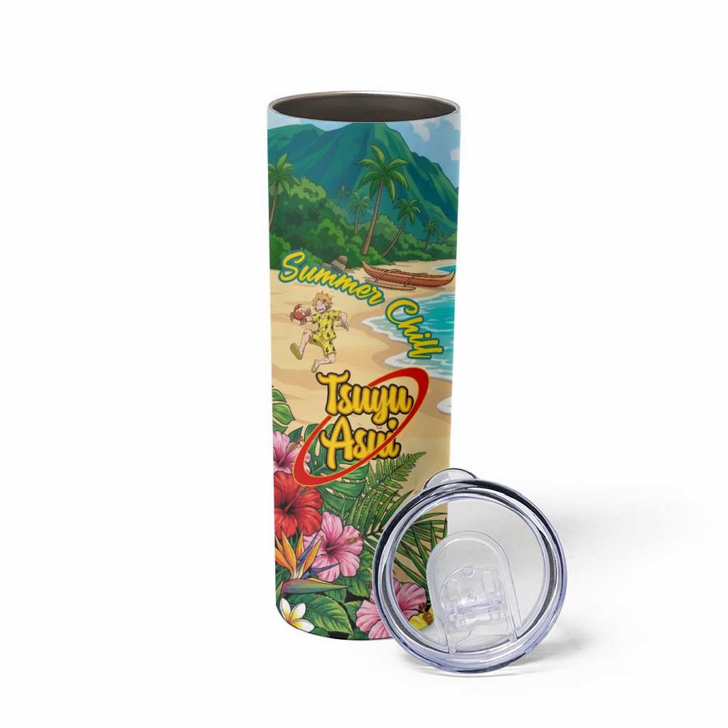 Tsuyu Asui Summer Chill Skinny Tumbler Tropical Anime Vacation Art