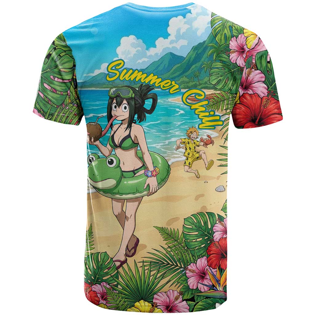 Tsuyu Asui Summer Chill T Shirt Tropical Anime Vacation Art