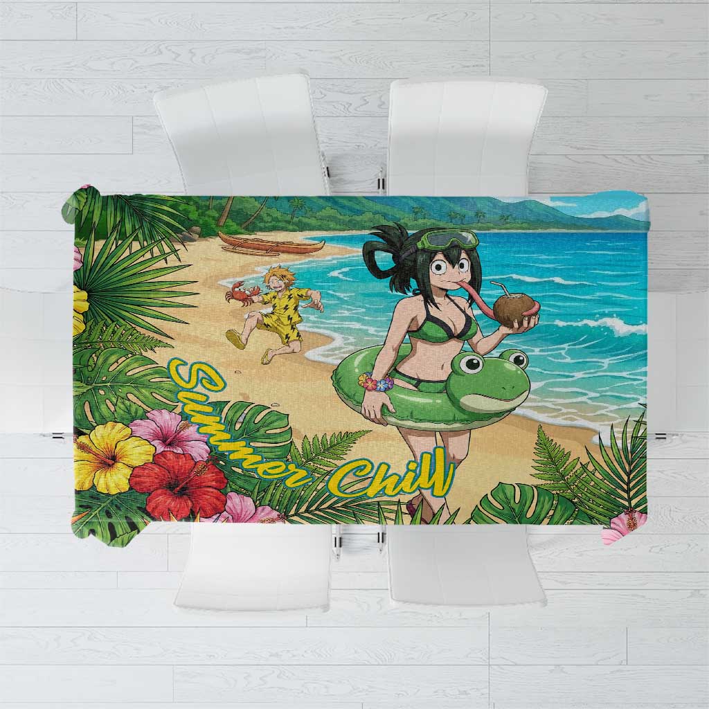 Tsuyu Asui Summer Chill Tablecloth Tropical Anime Vacation Art