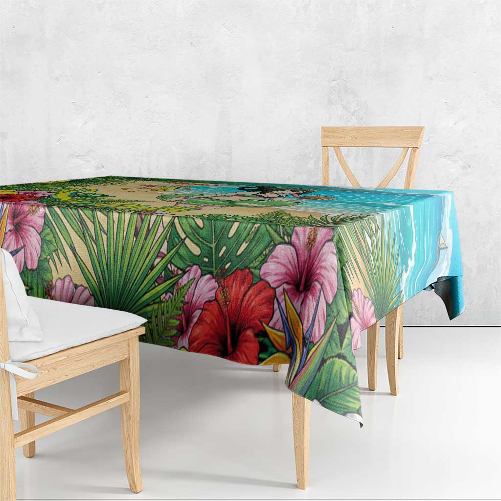 Tsuyu Asui Summer Chill Tablecloth Tropical Anime Vacation Art