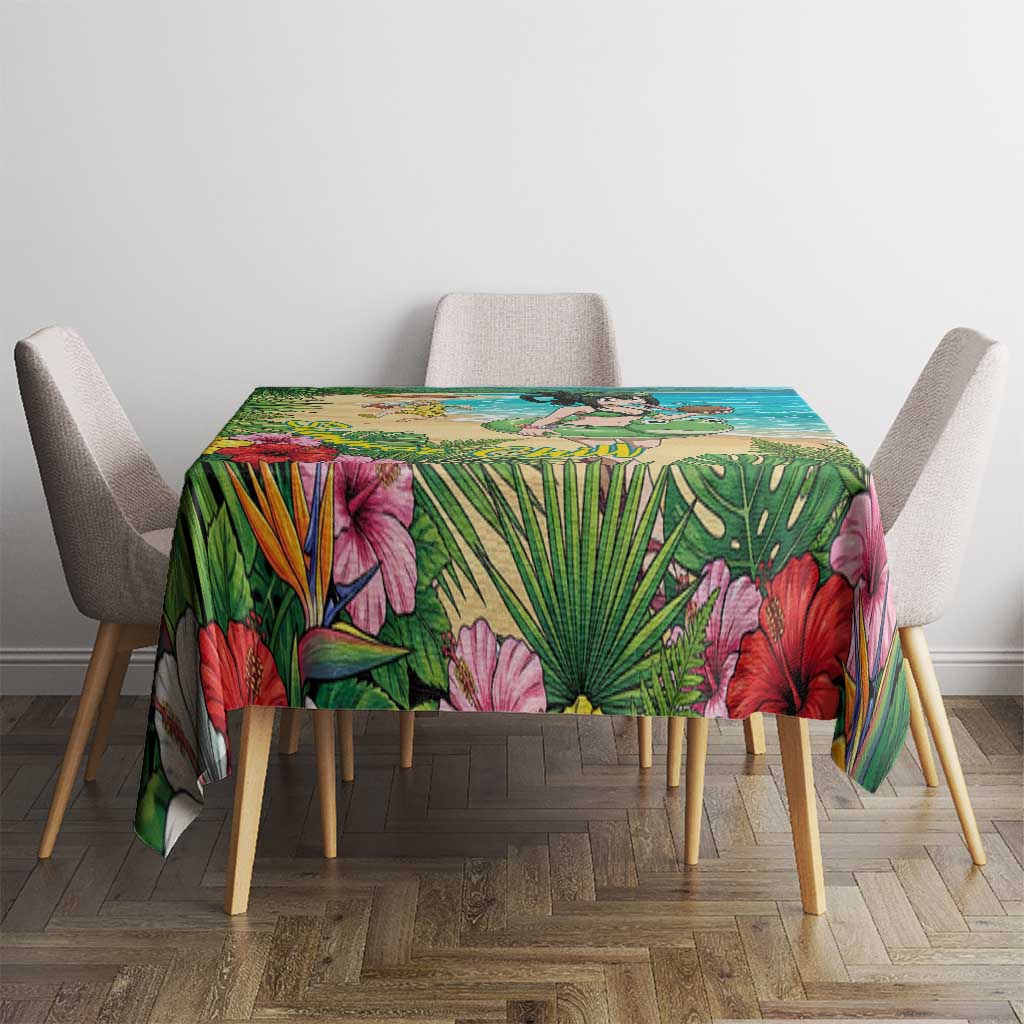 Tsuyu Asui Summer Chill Tablecloth Tropical Anime Vacation Art
