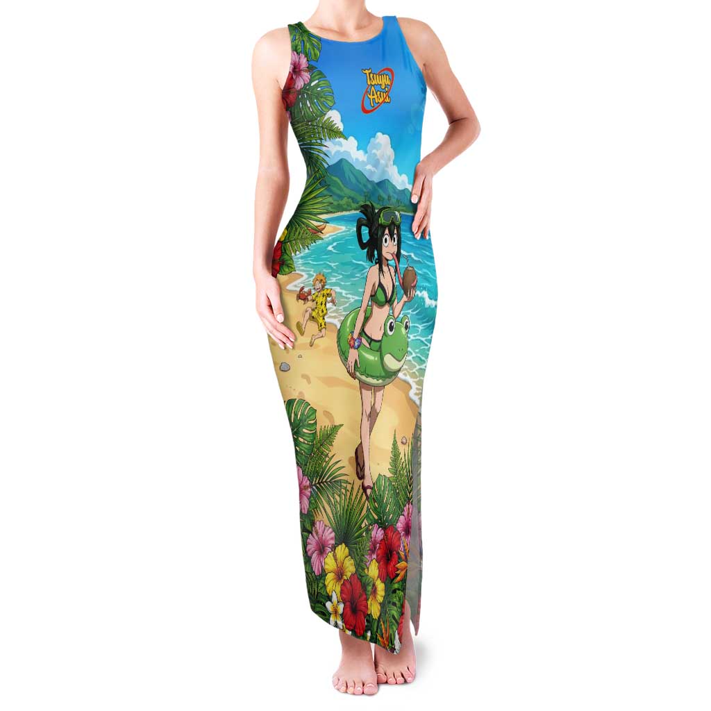 Tsuyu Asui Summer Chill Tank Maxi Dress Tropical Anime Vacation Art