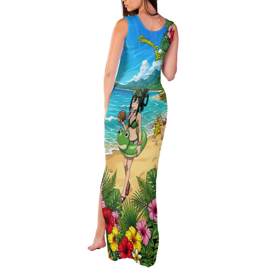 Tsuyu Asui Summer Chill Tank Maxi Dress Tropical Anime Vacation Art