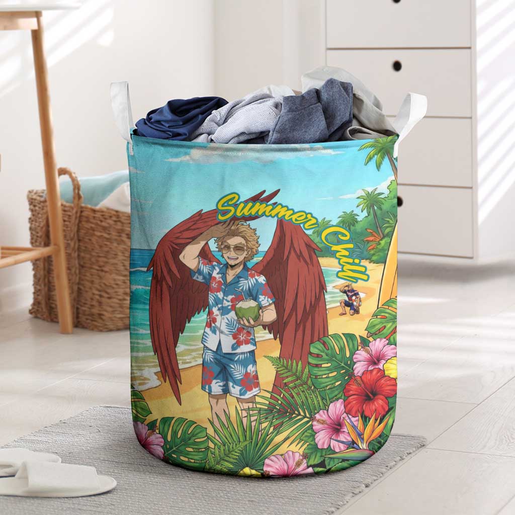 Hawks Summer Chill Laundry Basket Tropical Anime Beach Vibes