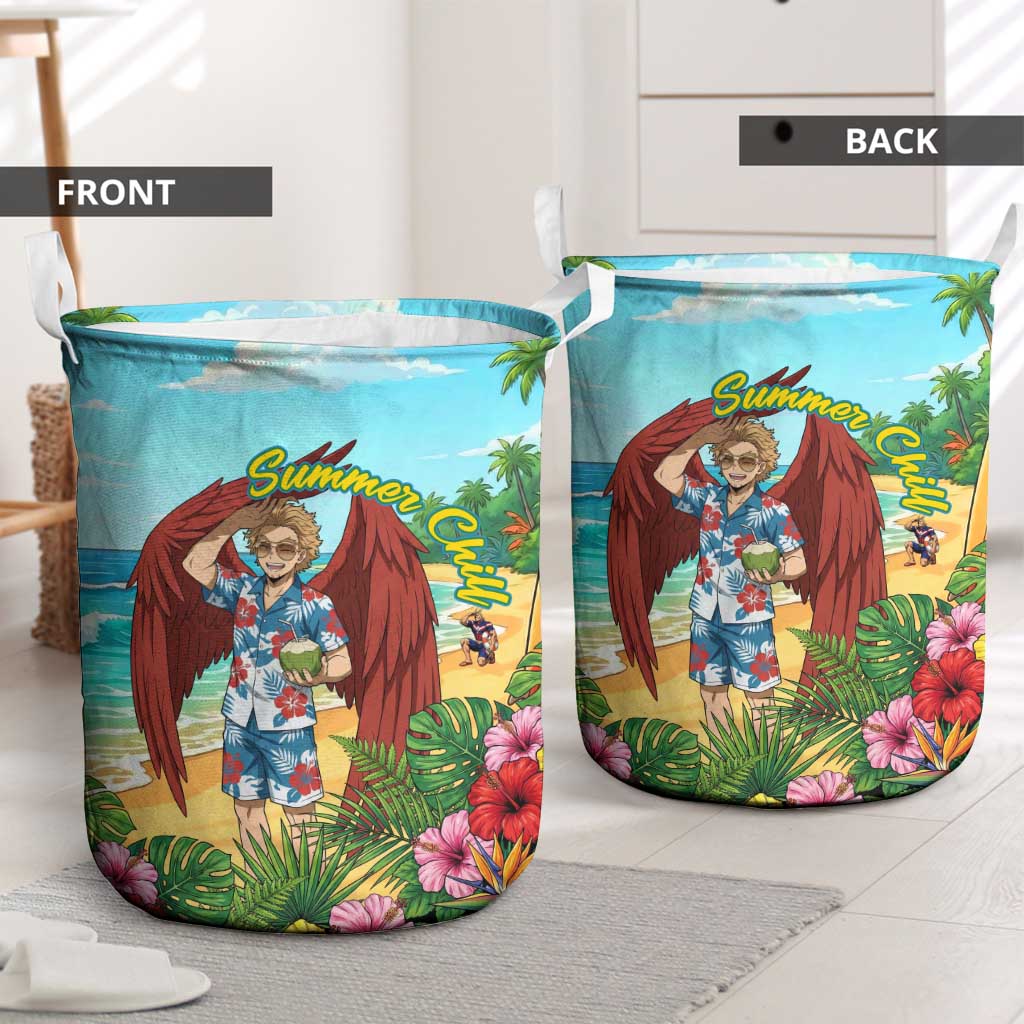 Hawks Summer Chill Laundry Basket Tropical Anime Beach Vibes