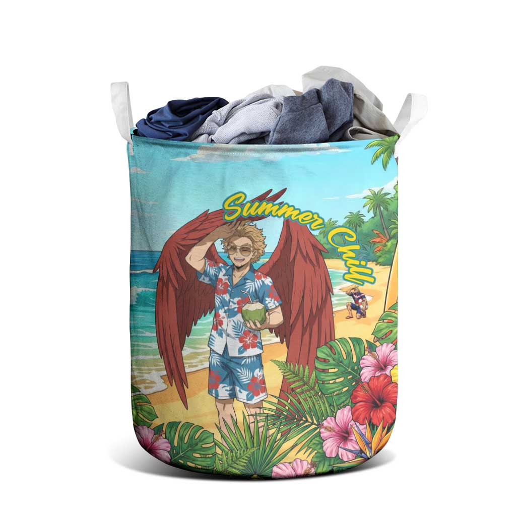 Hawks Summer Chill Laundry Basket Tropical Anime Beach Vibes