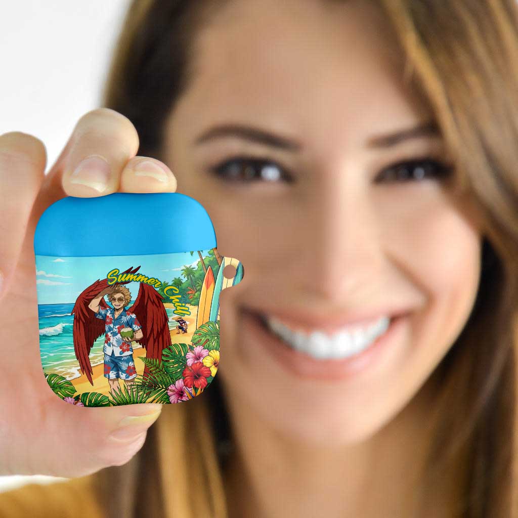 Hawks Summer Chill AirPods Case Tropical Anime Beach Vibes
