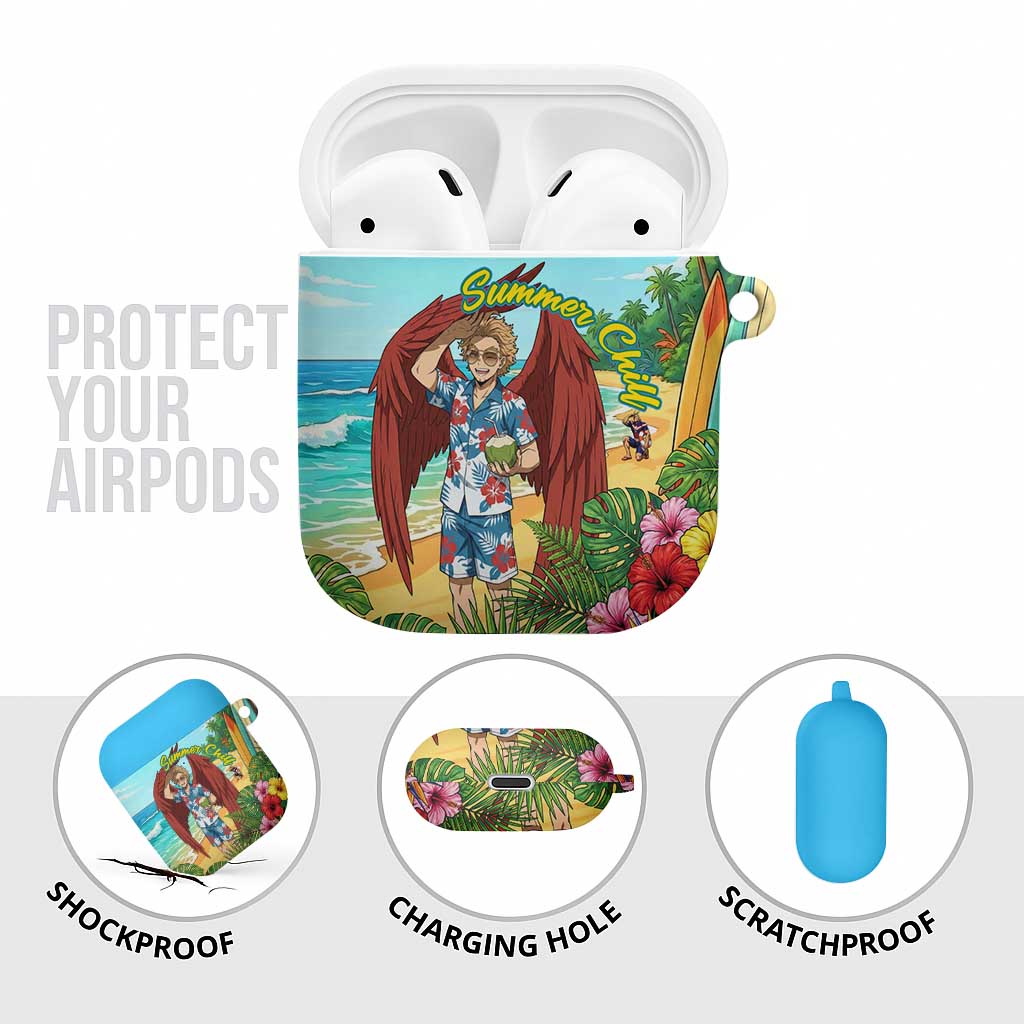 Hawks Summer Chill AirPods Case Tropical Anime Beach Vibes