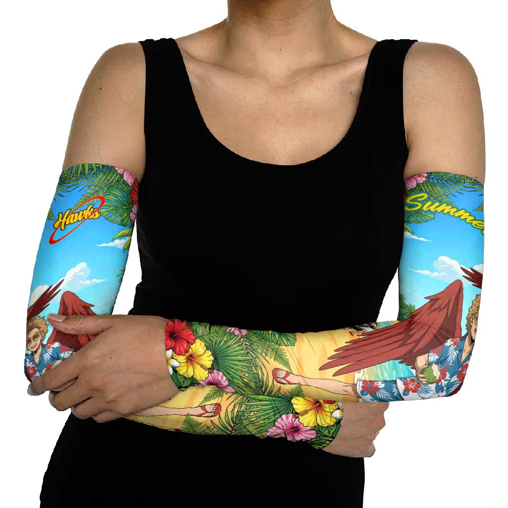 Hawks Summer Chill Arm Sleeves Tropical Anime Beach Vibes