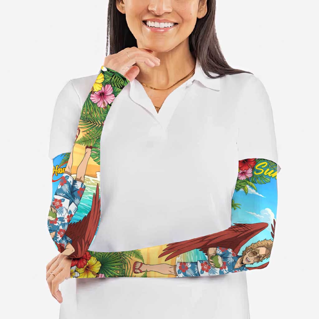 Hawks Summer Chill Arm Sleeves Tropical Anime Beach Vibes