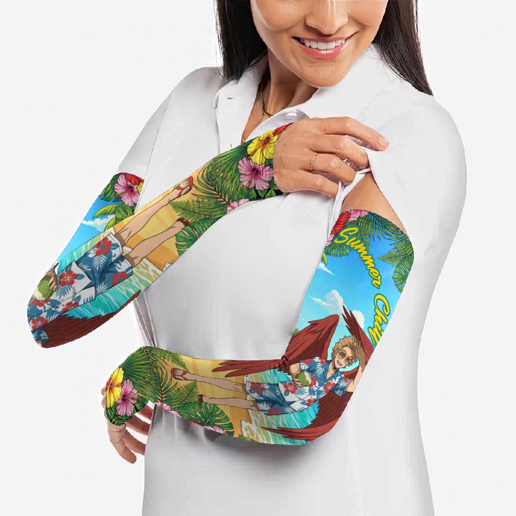 Hawks Summer Chill Arm Sleeves Tropical Anime Beach Vibes