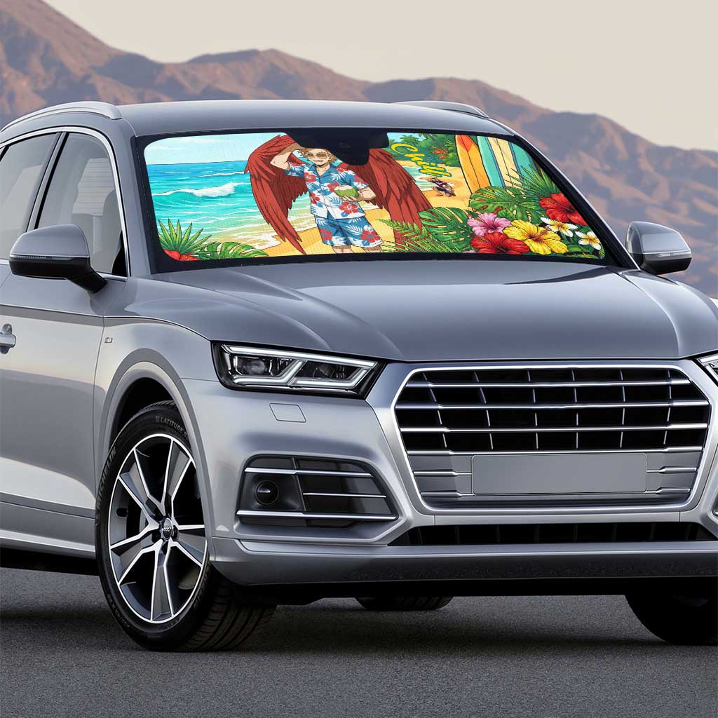 Hawks Summer Chill Auto Sun Shade Tropical Anime Beach Vibes