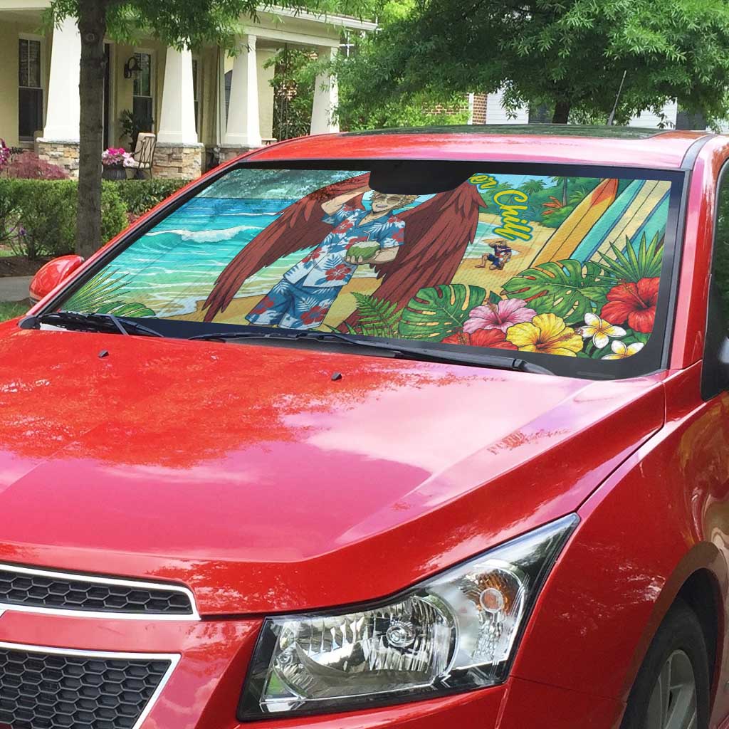 Hawks Summer Chill Auto Sun Shade Tropical Anime Beach Vibes