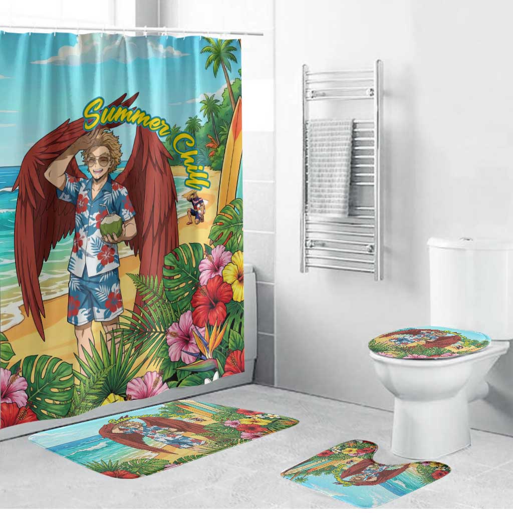 Hawks Summer Chill Bathroom Set Tropical Anime Beach Vibes