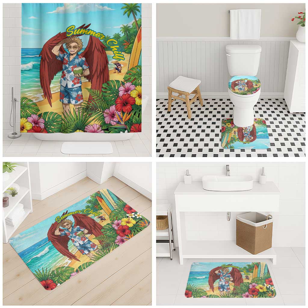 Hawks Summer Chill Bathroom Set Tropical Anime Beach Vibes