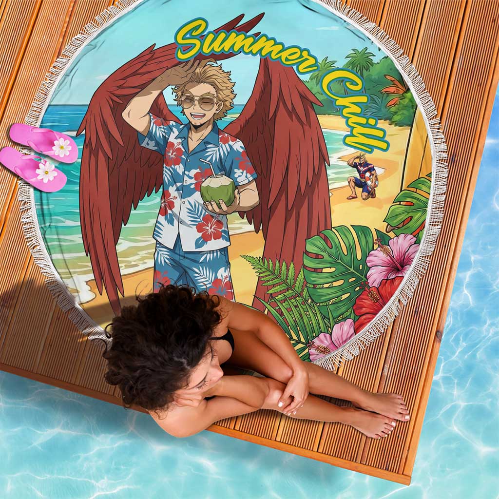 Hawks Summer Chill Beach Blanket Tropical Anime Beach Vibes