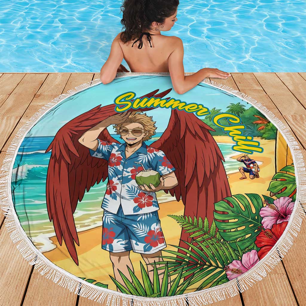 Hawks Summer Chill Beach Blanket Tropical Anime Beach Vibes