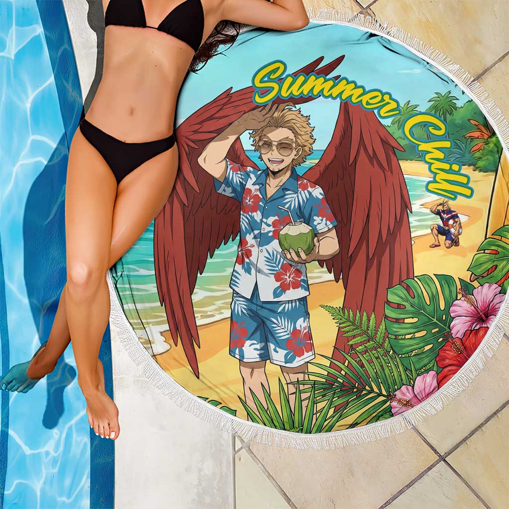 Hawks Summer Chill Beach Blanket Tropical Anime Beach Vibes