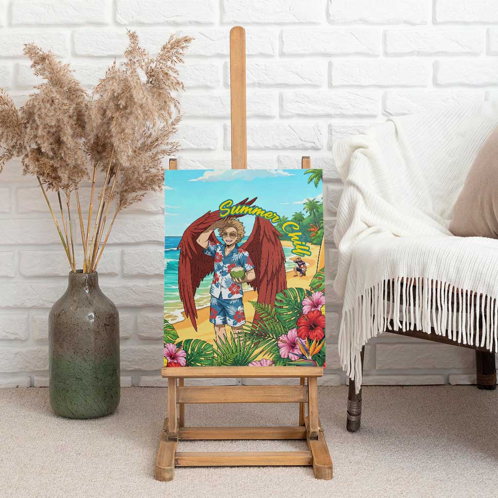Hawks Summer Chill Canvas Wall Art Tropical Anime Beach Vibes
