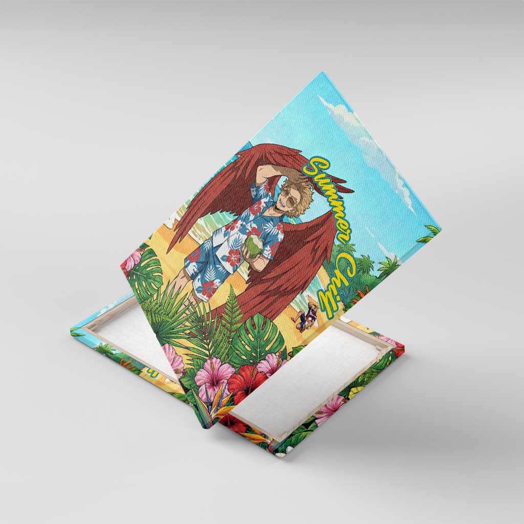 Hawks Summer Chill Canvas Wall Art Tropical Anime Beach Vibes