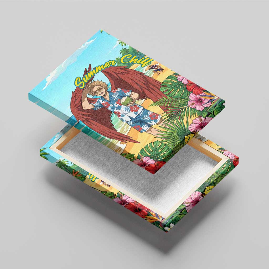 Hawks Summer Chill Canvas Wall Art Tropical Anime Beach Vibes