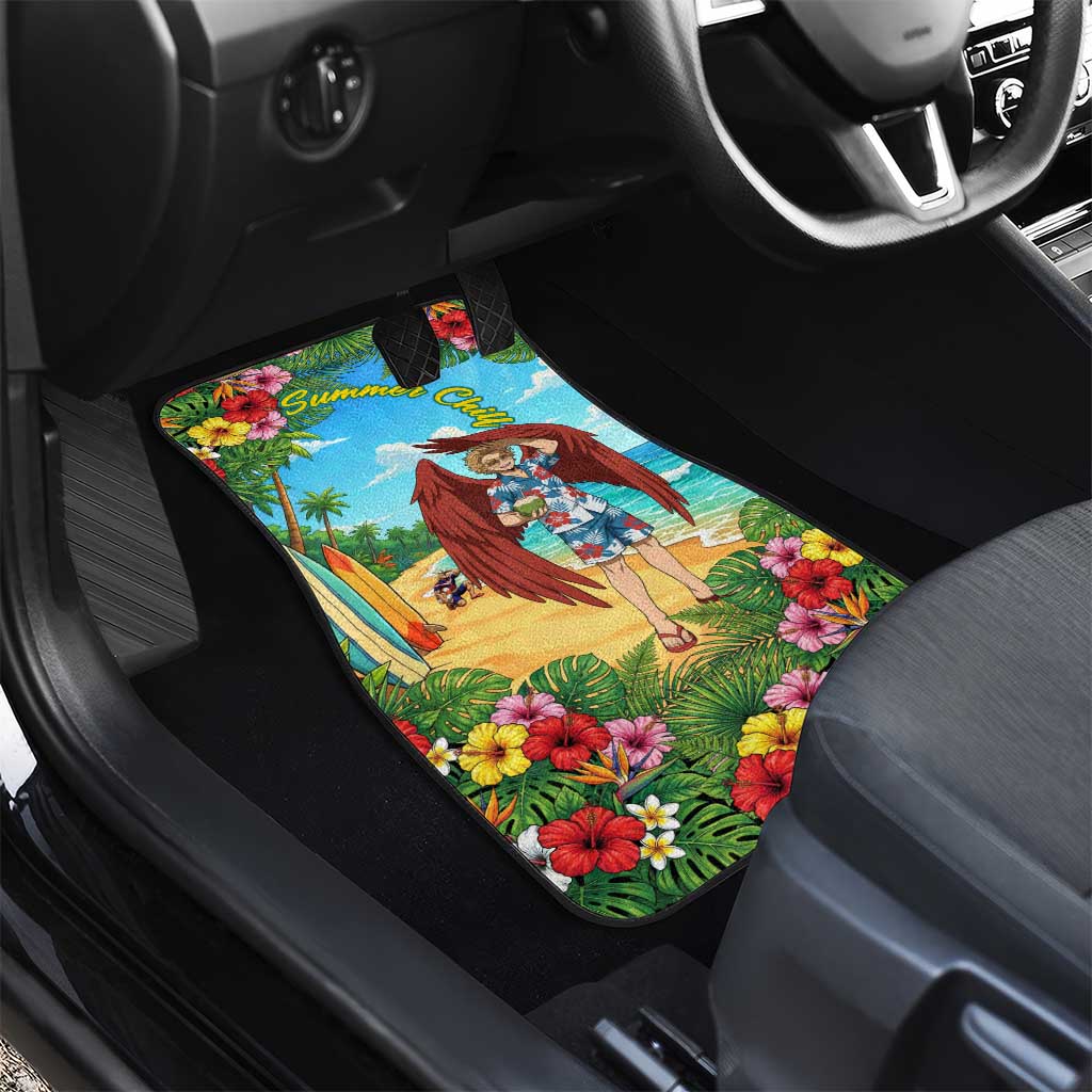 Hawks Summer Chill Car Mats Tropical Anime Beach Vibes