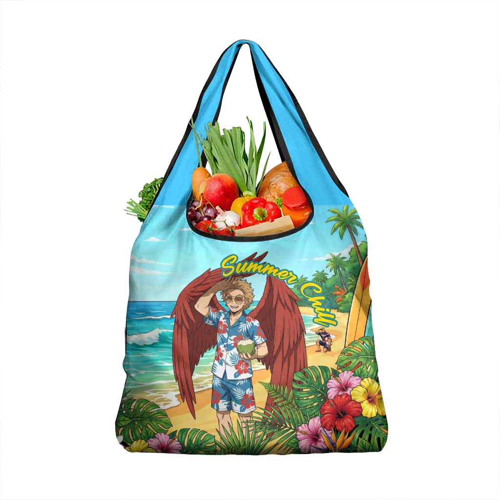 Hawks Summer Chill Grocery Bag Tropical Anime Beach Vibes