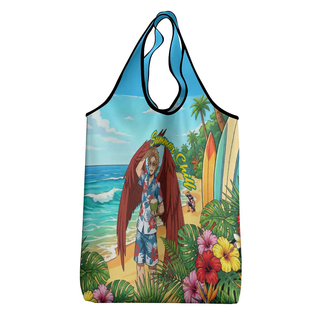 Hawks Summer Chill Grocery Bag Tropical Anime Beach Vibes